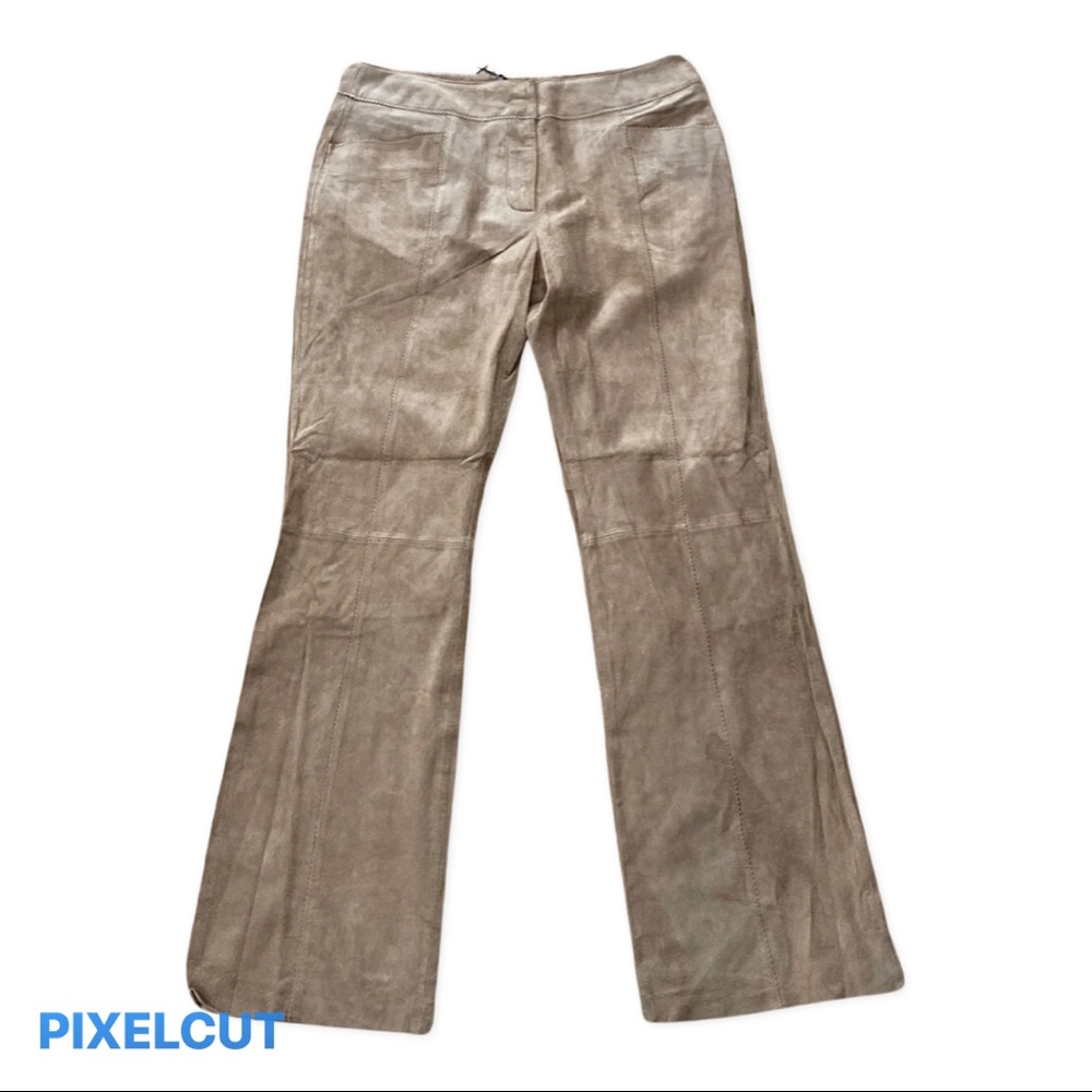 In Suede Flared Suede Pants